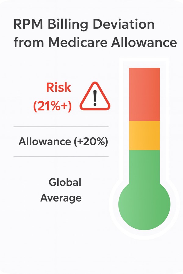 RPM billing deviation indicator visualization